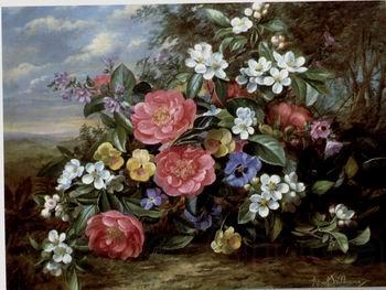 unknow artist Floral, beautiful classical still life of flowers.080 Spain oil painting art